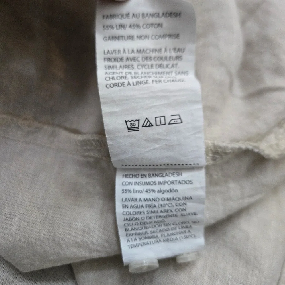 Cafe Luna Linen Blend Shirt Mens 2X‎ Coastal Vacation Resort Relaxed Beachy
